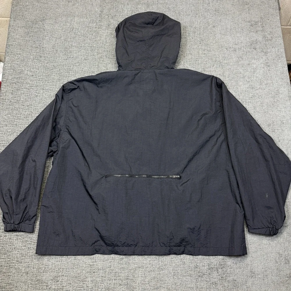 Vtg Nebraska Huskers Pro Player Windbreaker Jacket Men's XXL Black Full Zip Hood